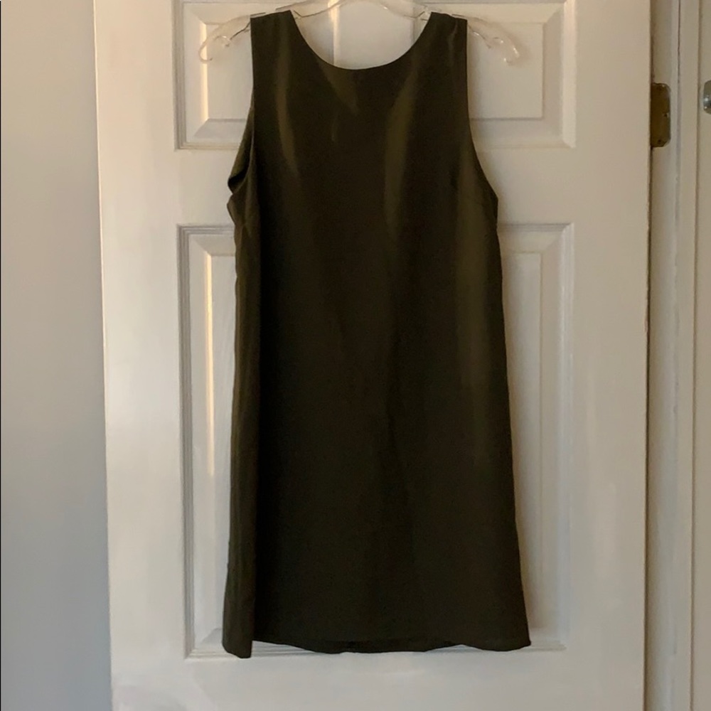 Olive green slip on dress